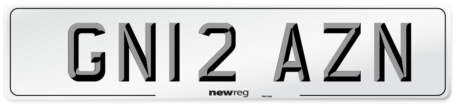 GN12 AZN Number Plate from New Reg